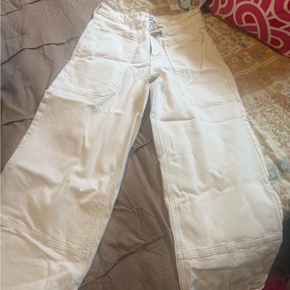 Wide Leg off White Cargo Jeans